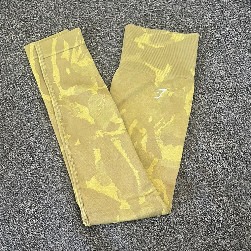 Gymshark Yellow Leggings Slim Fit Stretch